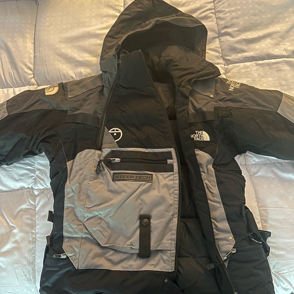 The North Face Women’s Steep Tech Black and Gray Puffer Jacket